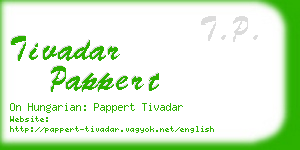 tivadar pappert business card